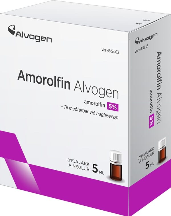 Amorolfin Alvogen, lakk 5 % 5 ml