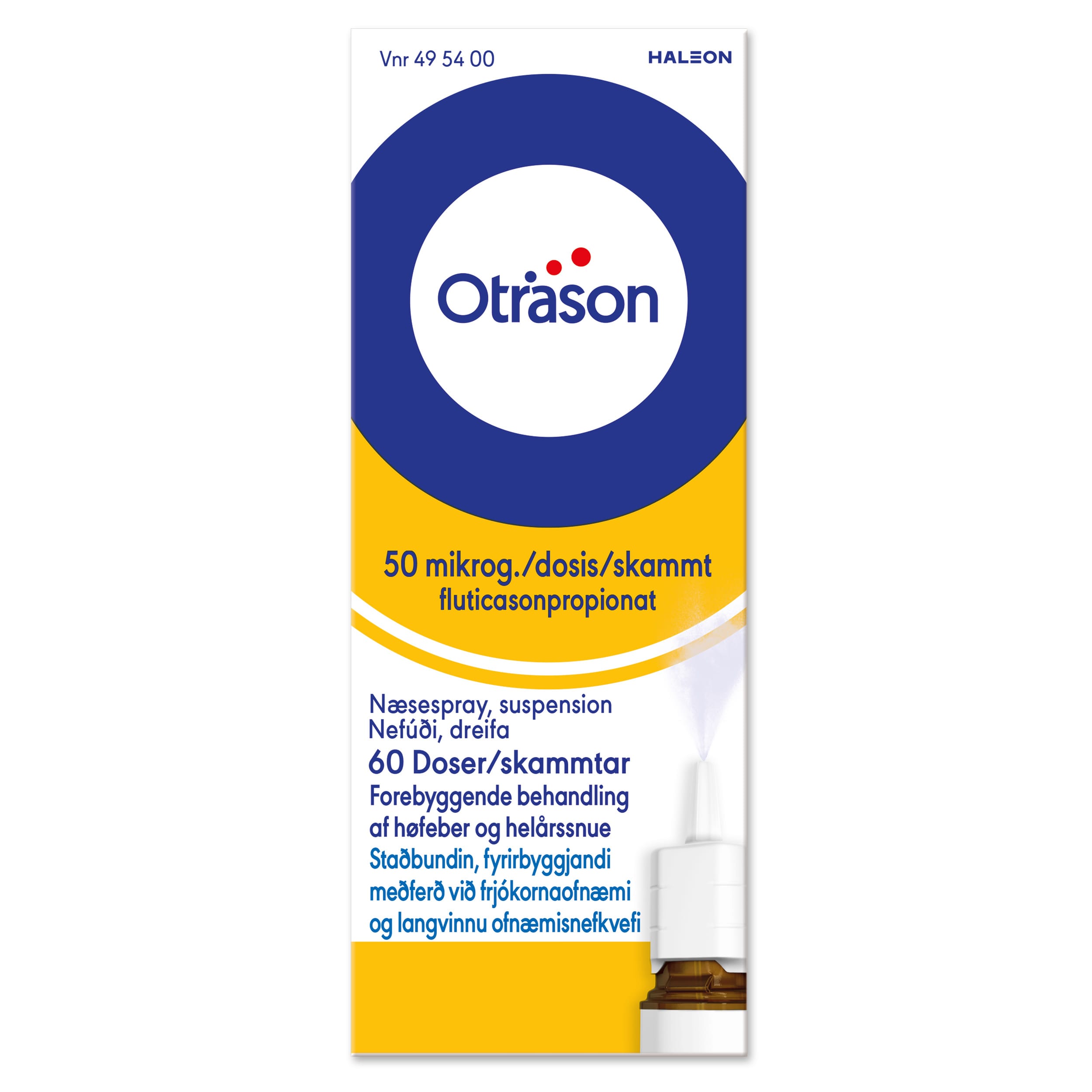 Otrason, nefúði 50 mcg/sk 60 skammtar