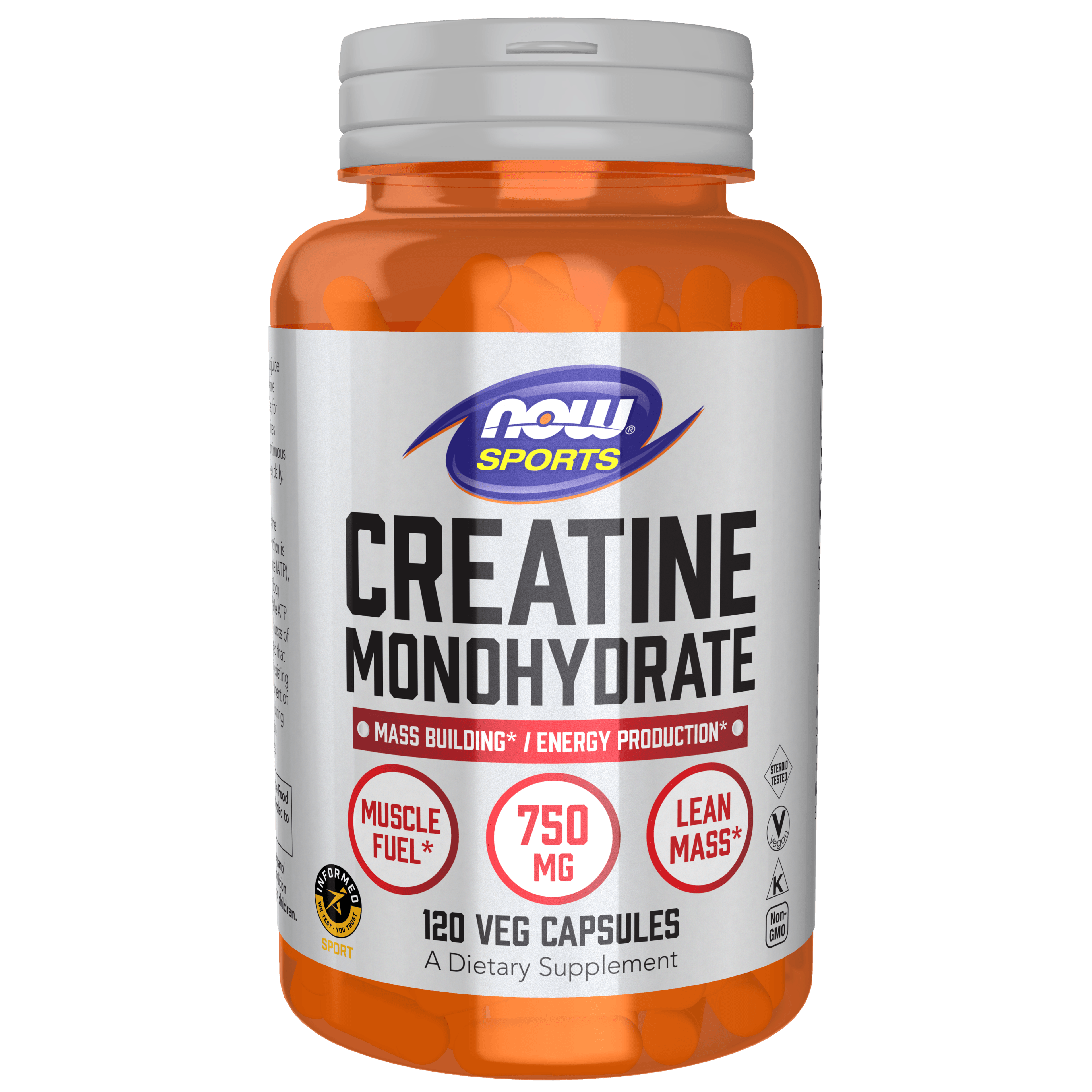 Now Creatine Monohydrate 750 mg 120 stk
