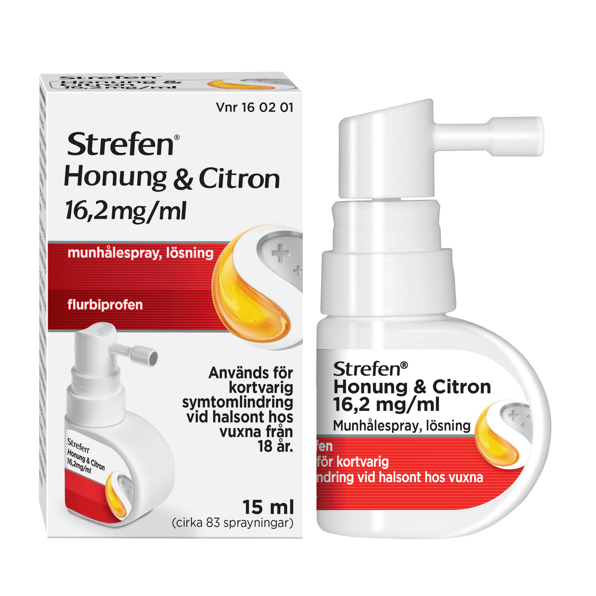 Strefen Honung & Citron, munnhúði 16,2 mg/ml 15 ml
