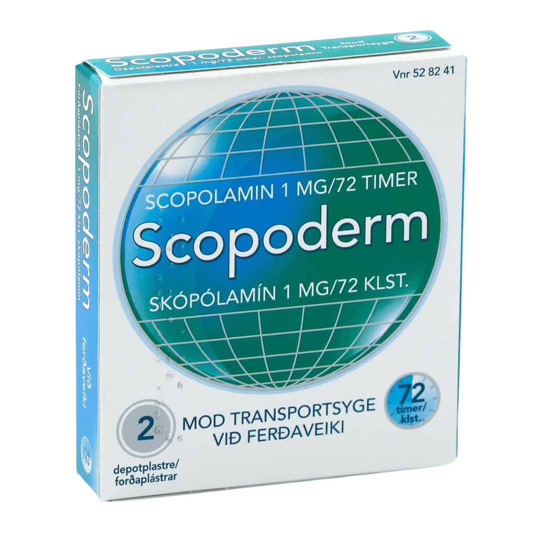 Scopoderm forðapl 1 mg/72kls 2 stk