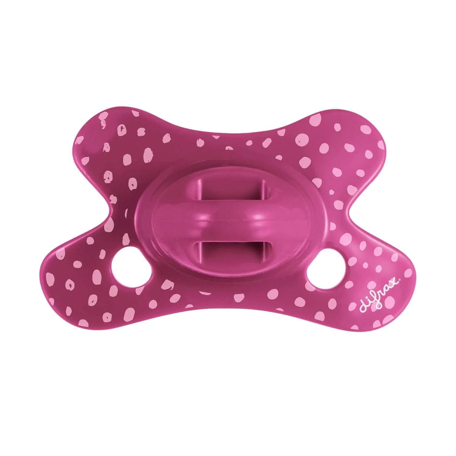 Difrax natural snuð 0-6 mánaða Dahlia dots