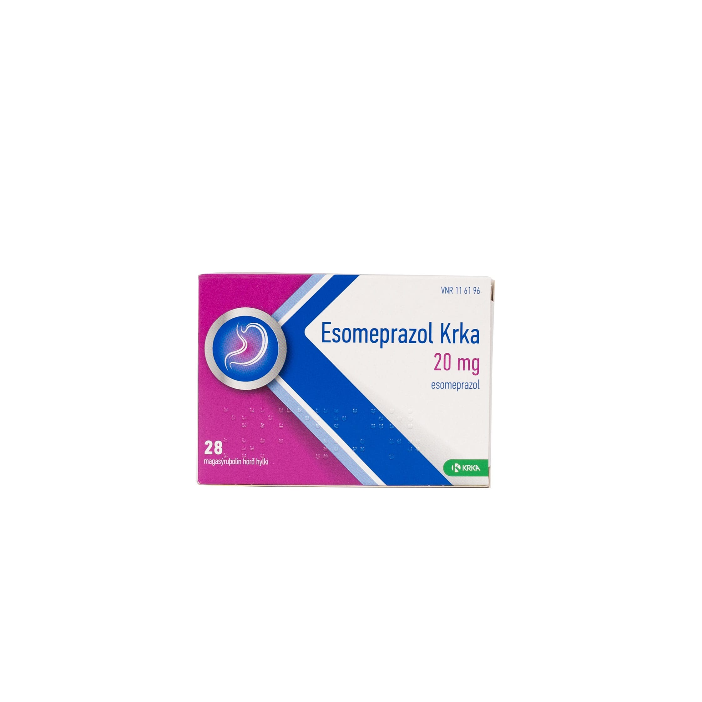 Esomeprazol Krka, sþ-hylki 20 mg 28 stk