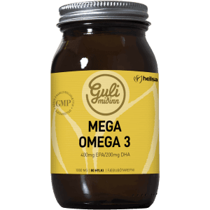 Guli Miðinn Mega Omega -3 80stk