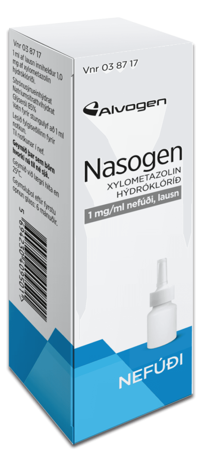 Nasogen, nefúði 1 mg/ml 10 ml