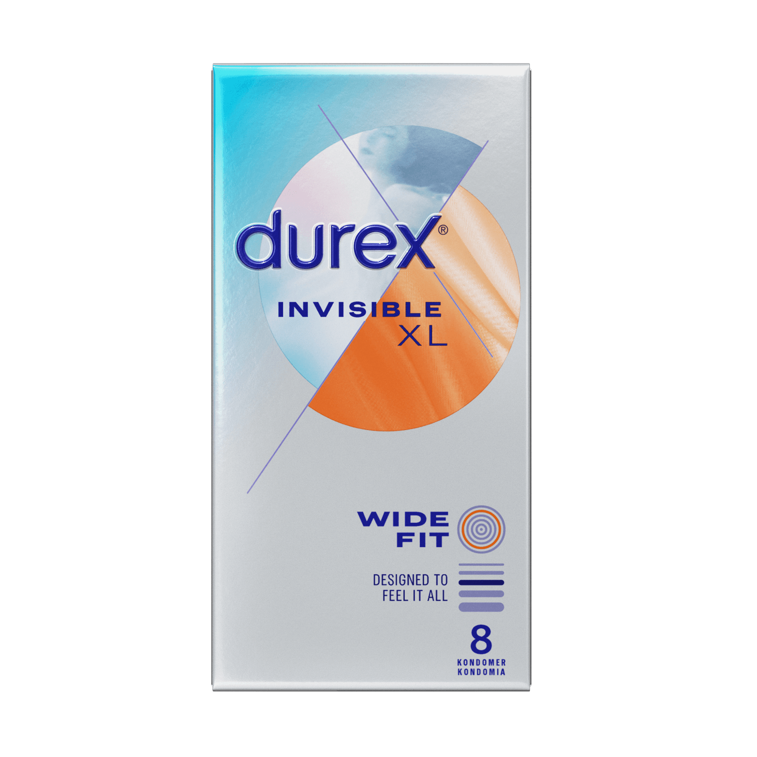 Durex Invisible XL smokkar 8 stk í pk