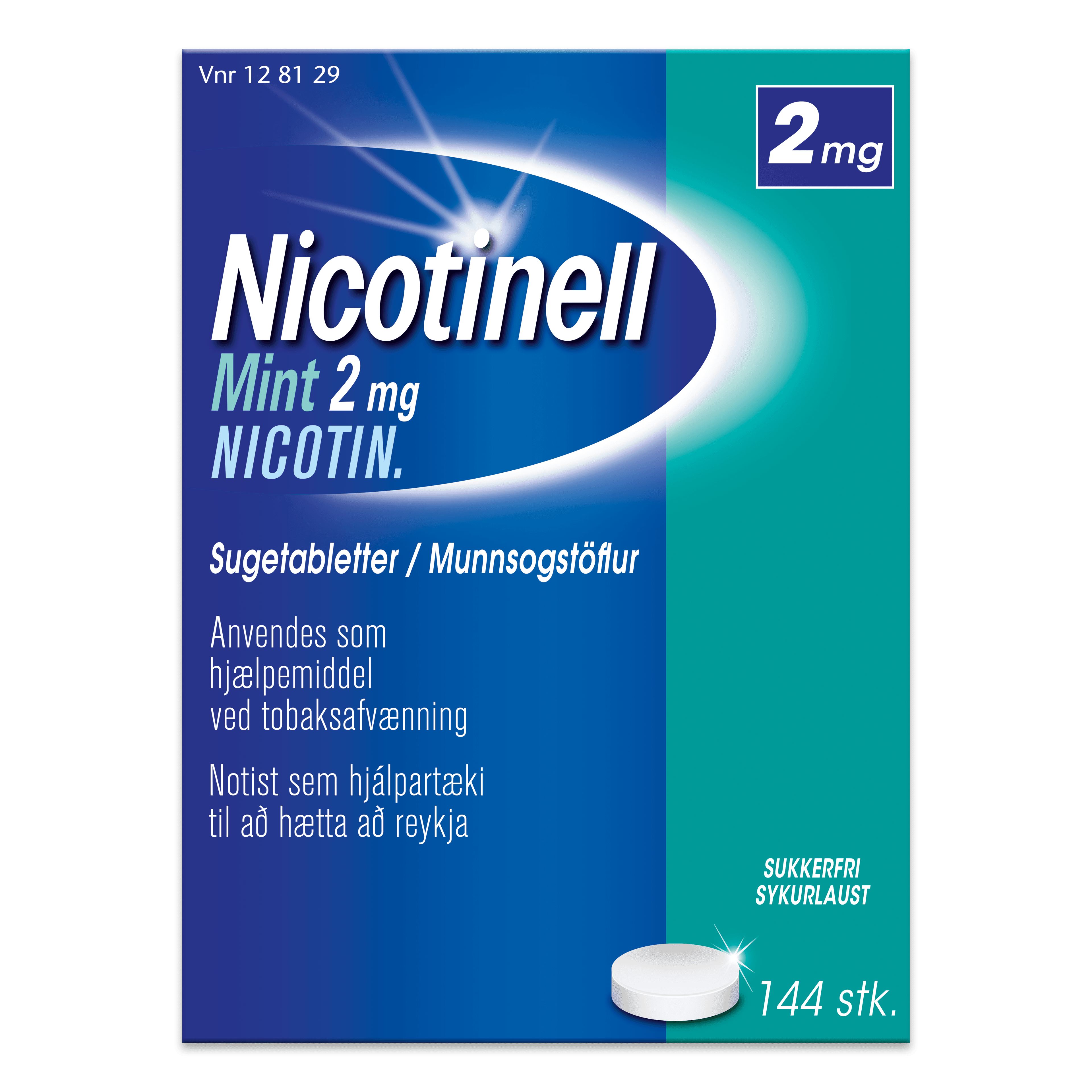 Nicotinell Mint, munnstfl 2 mg 144 stk