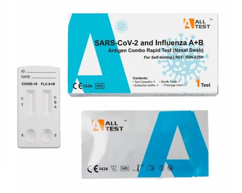 Alltest Inflúensu og Covid Próf A+B Hraðpróf
