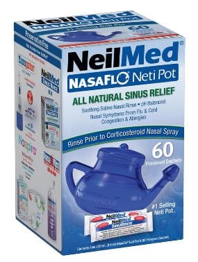 NeilMed NasaFlo Netipot Nefskolkanna + 60pokar