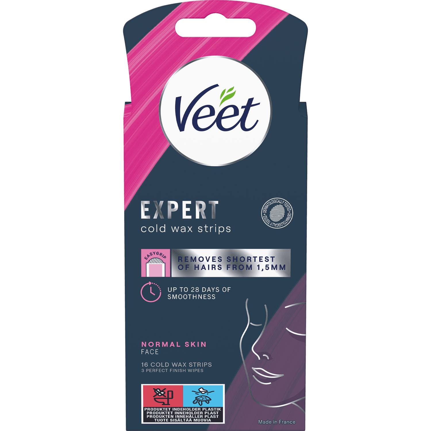 VEET Expert vaxstrimlar andlit