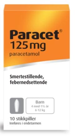 Paracet, eþ-stíll 125 mg 10 stk