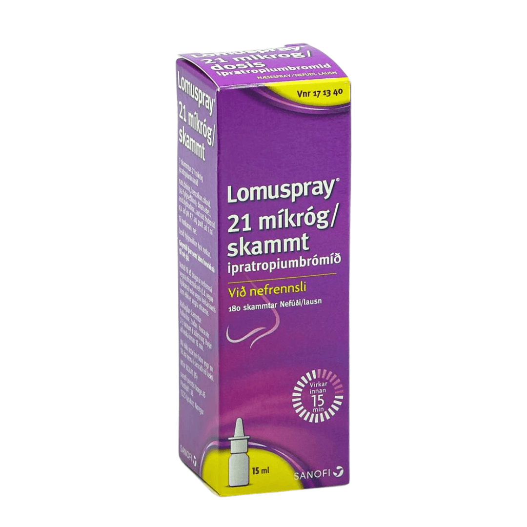 Lomuspray, nefúði 21 mcg/sk 15 ml
