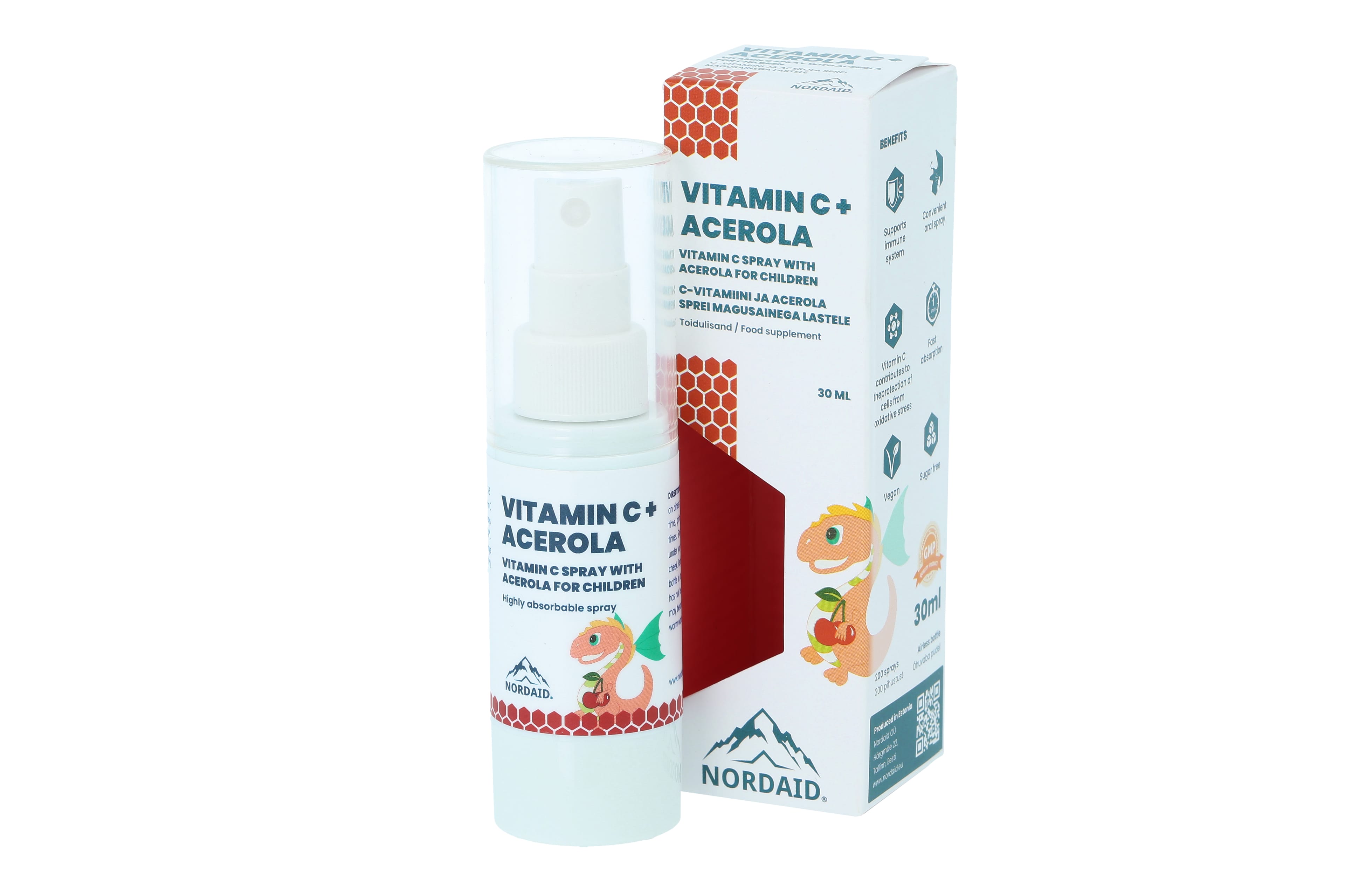 Nordaid Vítamín C + Acerola 3 ára og eldri 200úðar