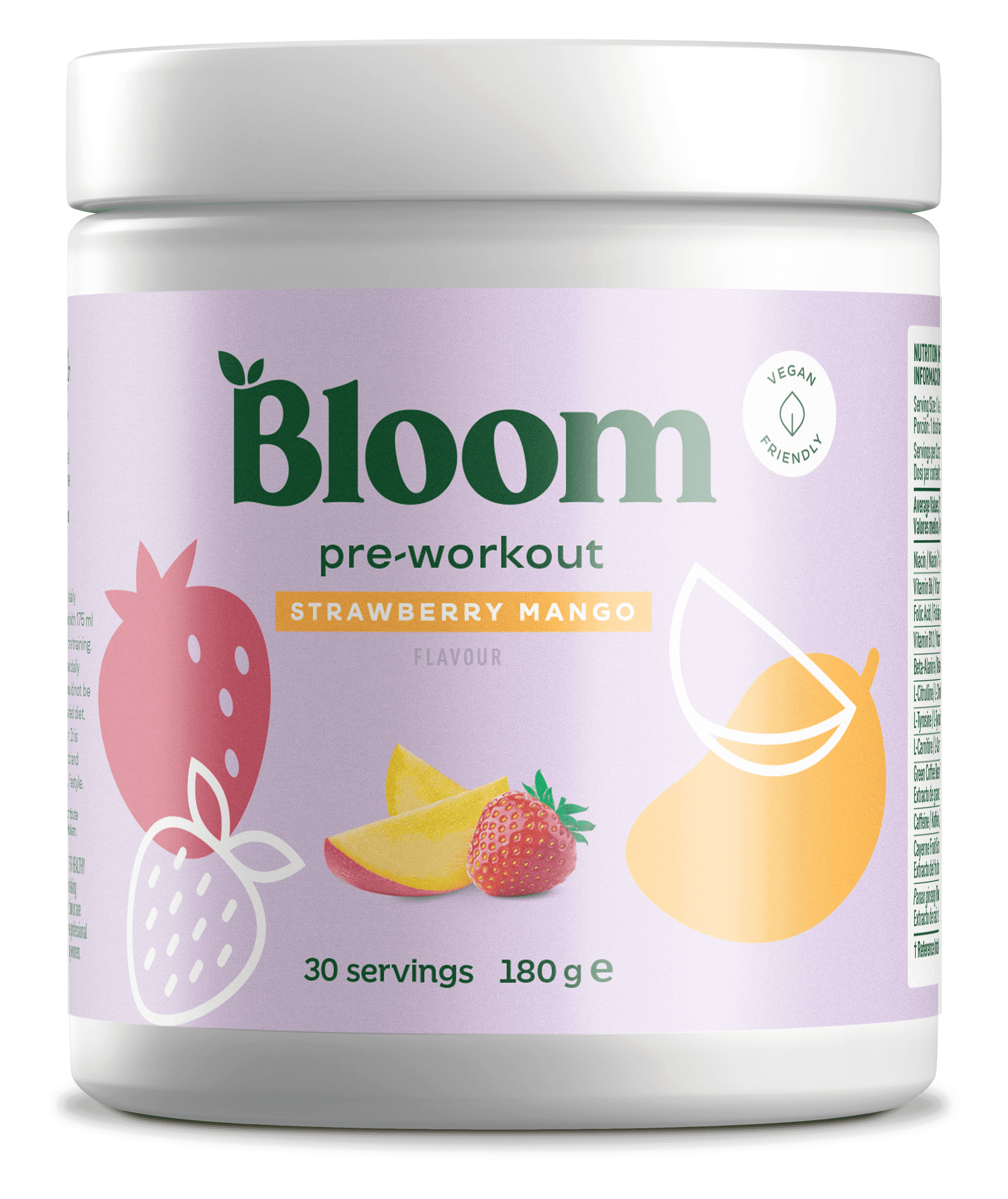 Bloom Pre Work Out Strawberry Mango 186g