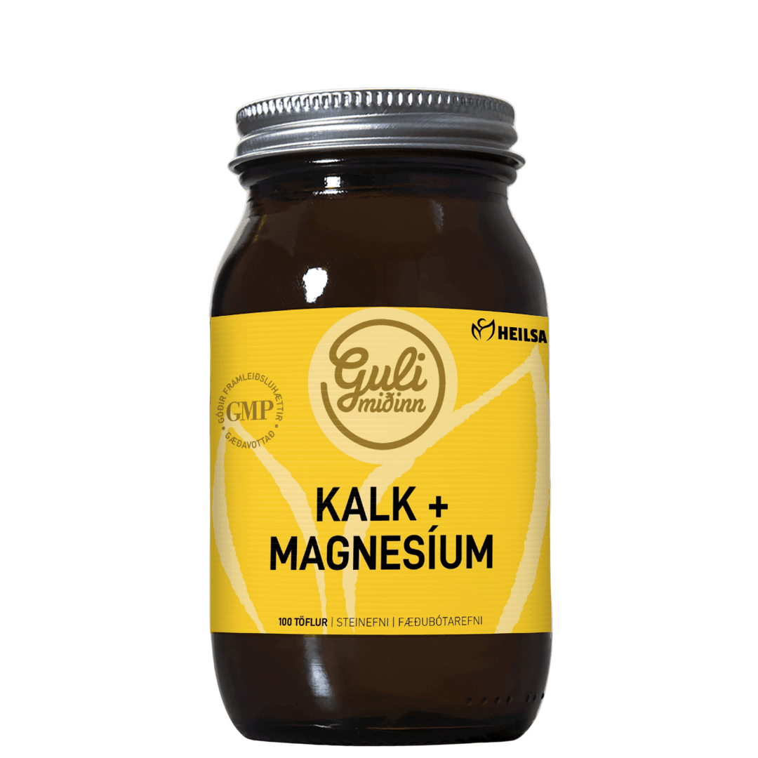 Guli Miðinn Kalk og Magnesium 180stk