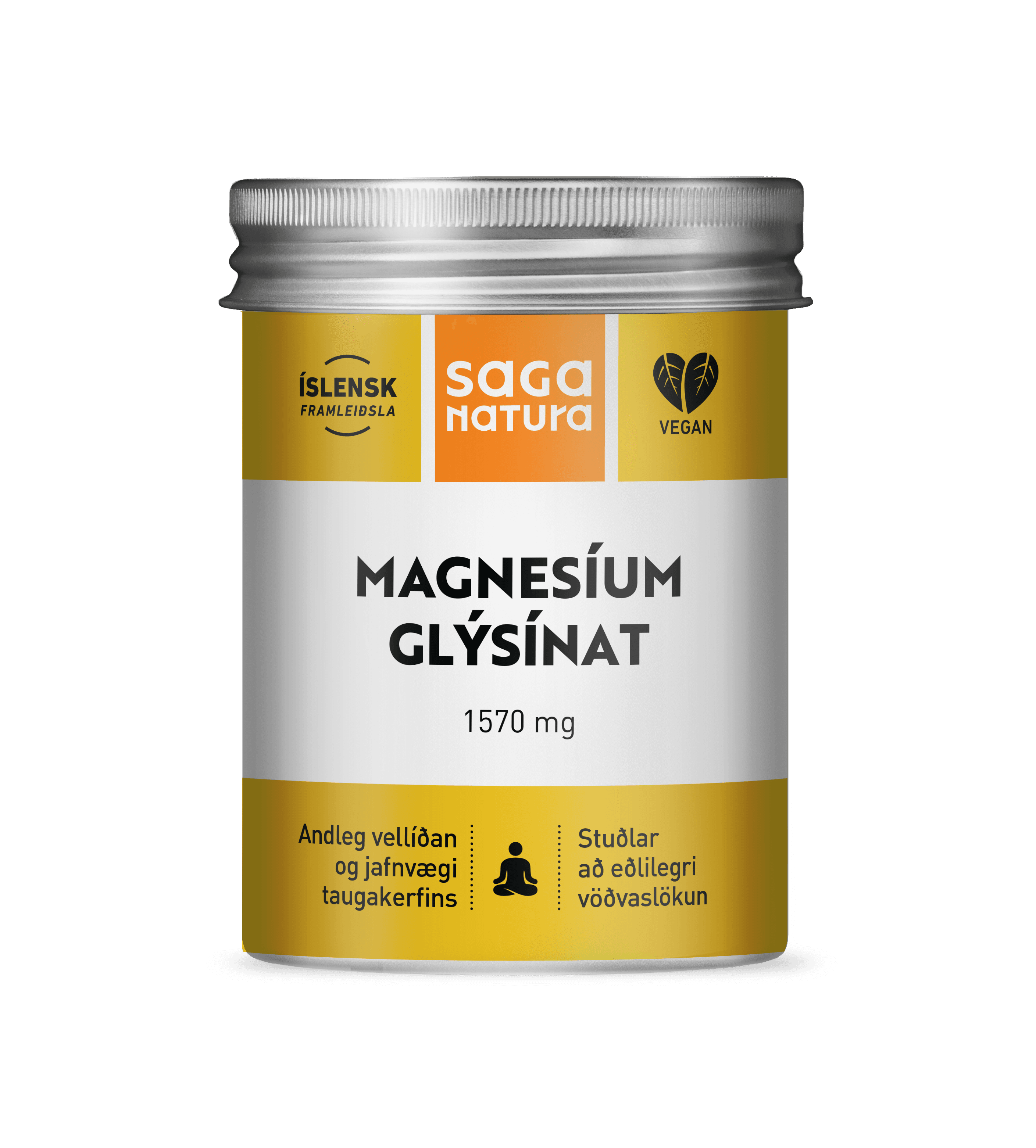 Saga Natura Magnesíum Glýsínat 60stk