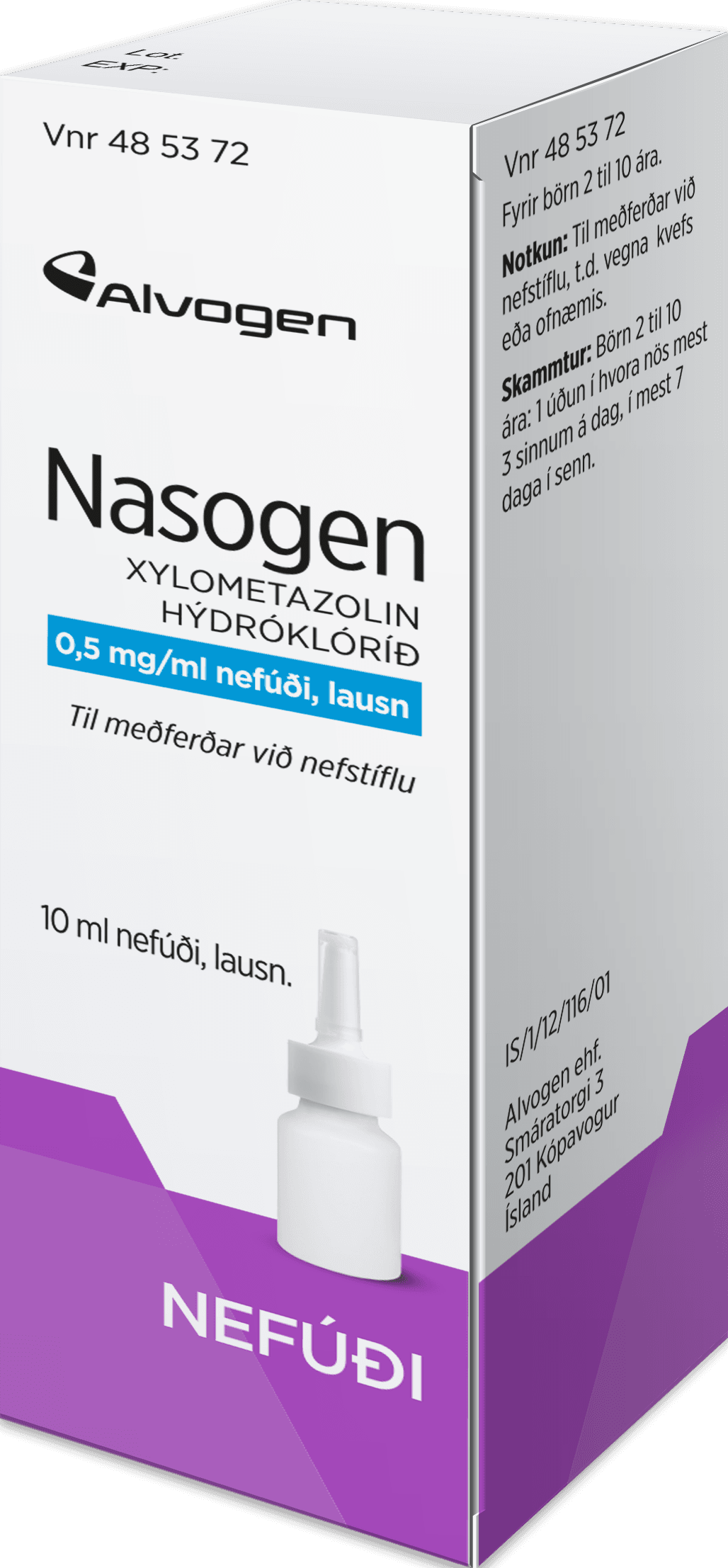Nasogen, nefúði 0,5 mg/ml 10 ml