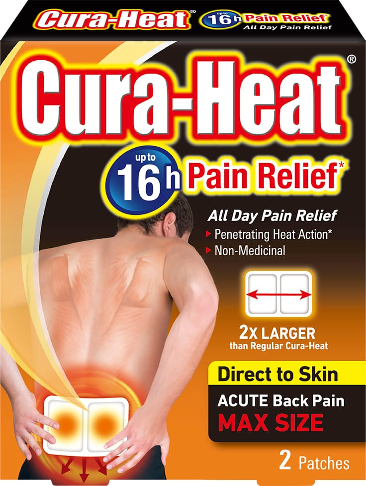 Cura-Heat Hitaplástrar Direct XL Pain-Back 2stk/pk