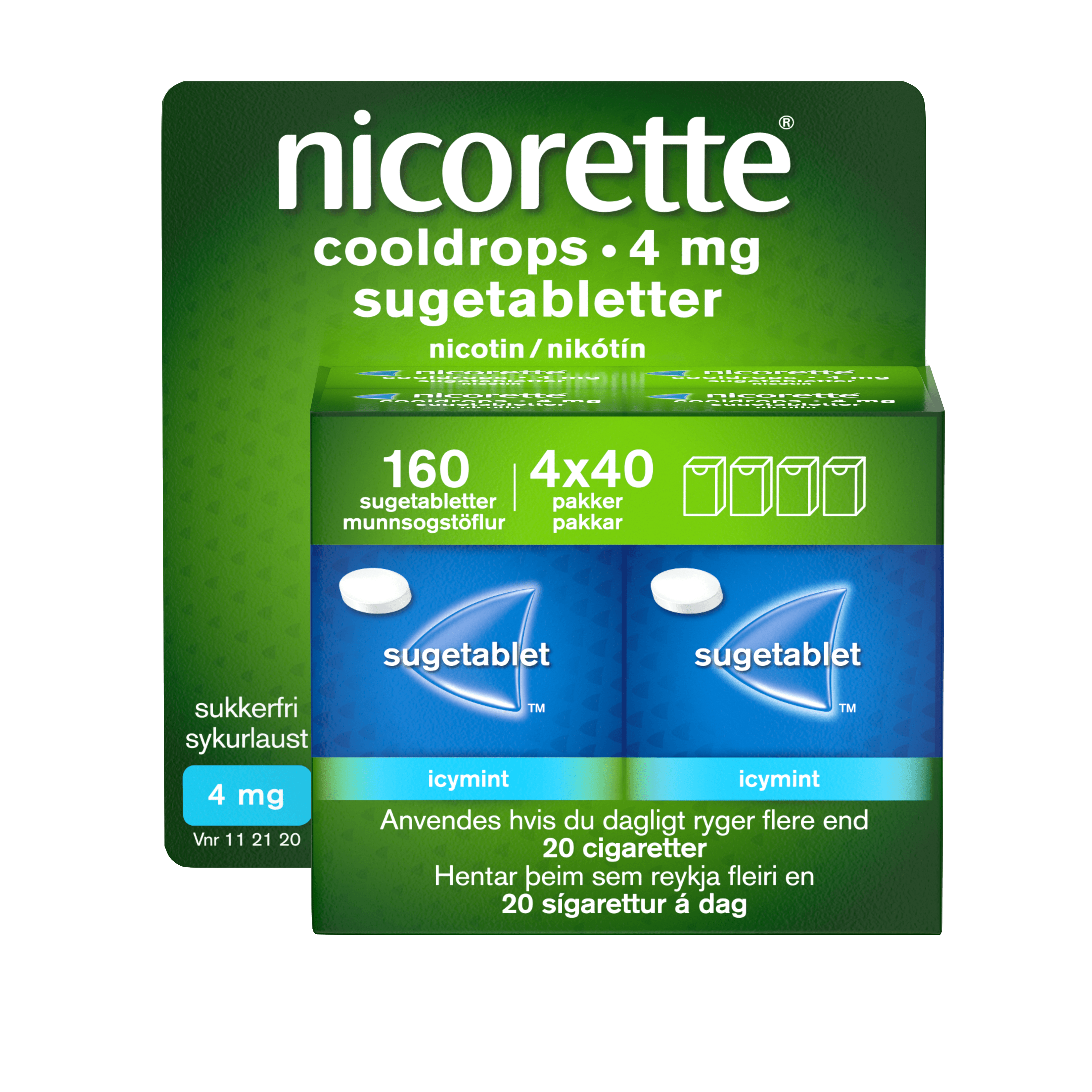 Nicorette Cooldrops munns.tafla 4mg 120stk