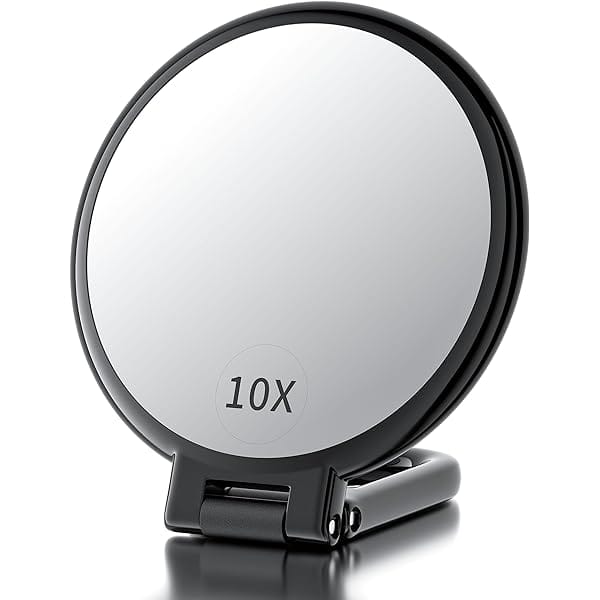 Spegill 10x Hand/stand Black/R