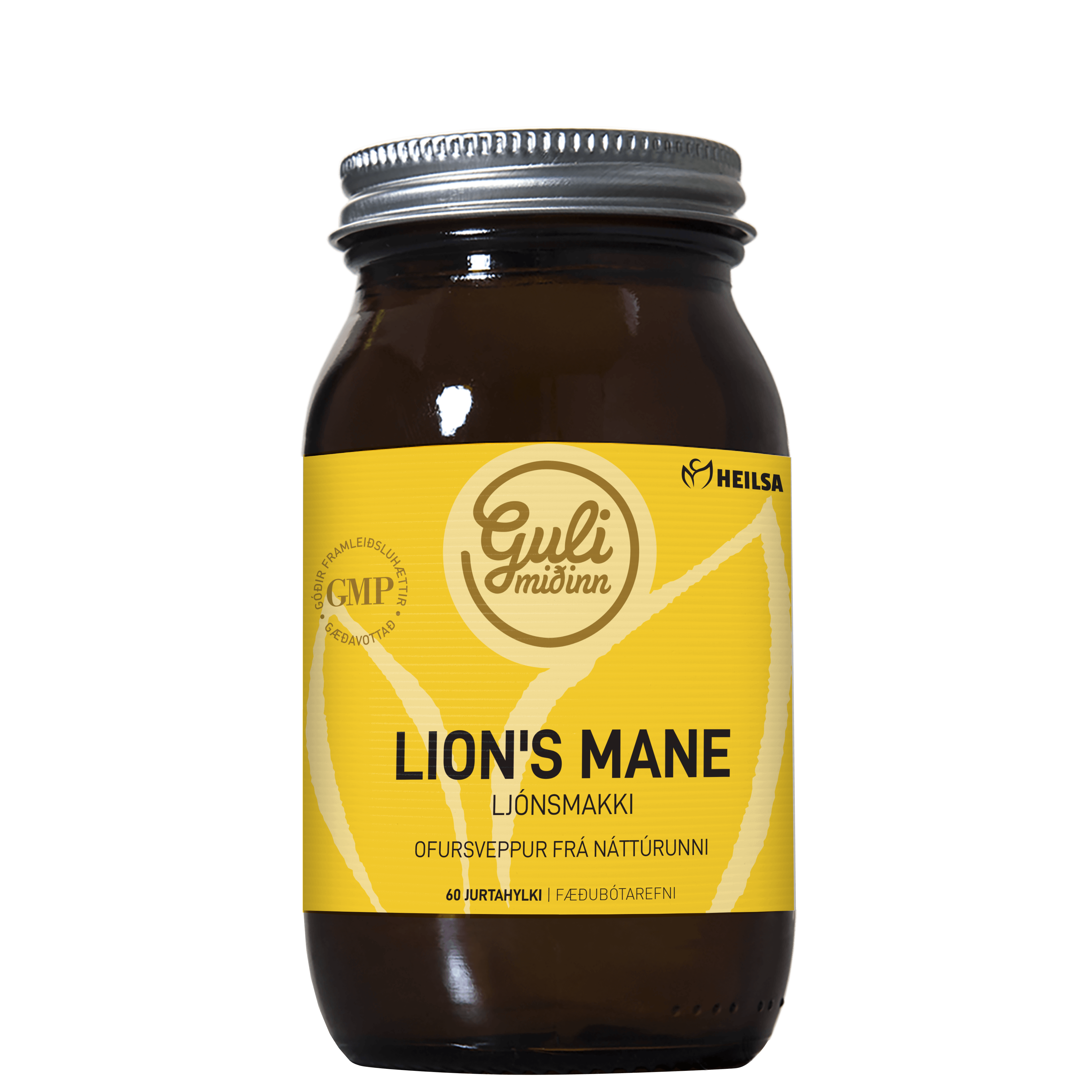Guli Miðinn Lion´s Mane 500mg 60stk