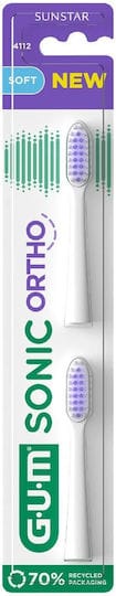 GUM Sonic Ortho tannbursta fylling 2stk