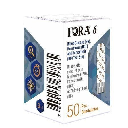 FORA 6 Blood Glucoce Hct,Hb 50stk