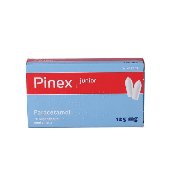 Pinex Junior Endaþarmsstílar 125mg 10stk