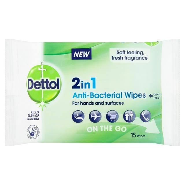 Dettol 2in1 Anti Bacterial Wipes