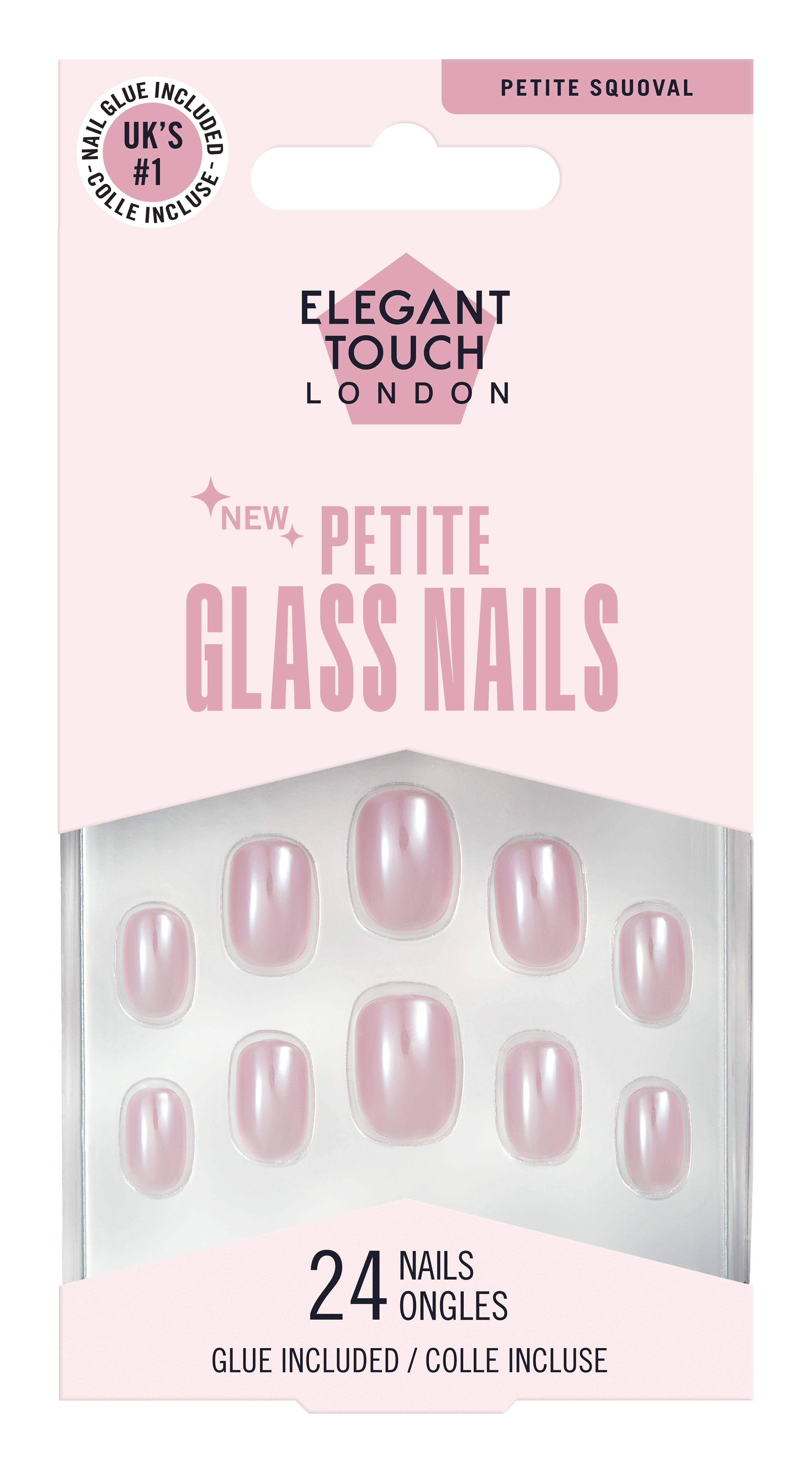Elegant Touch Petite Glass nails Sugar Snow