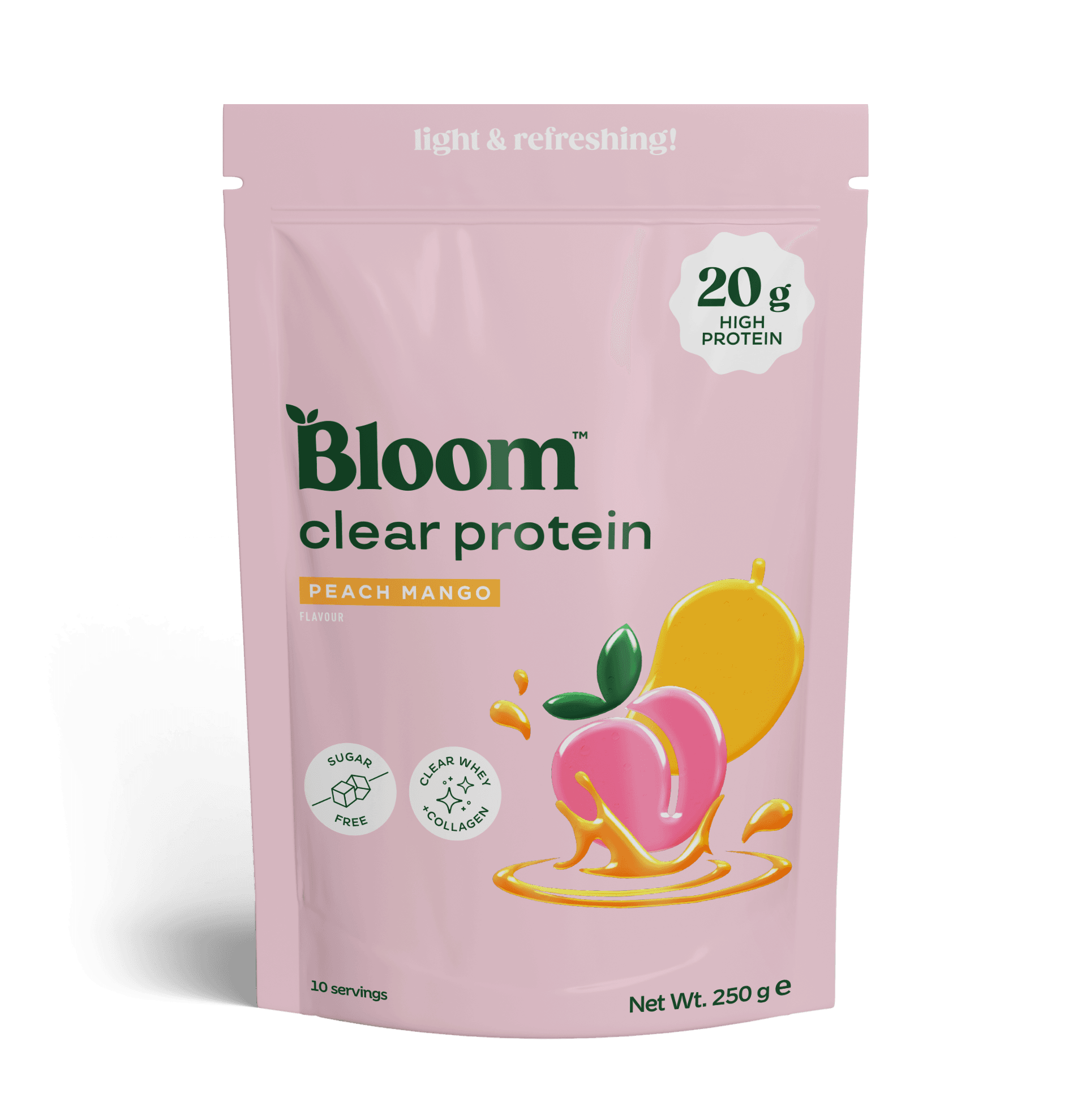 Bloom Clear Protein Collagen Peach Mango 250g