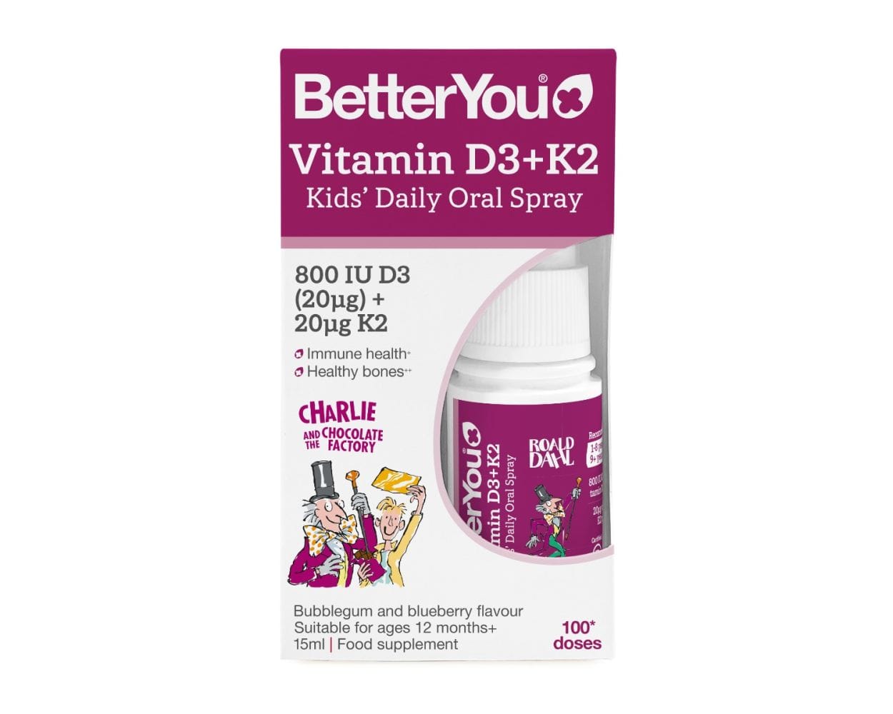 BetterYou D+K2 Kids munnúði 15ml