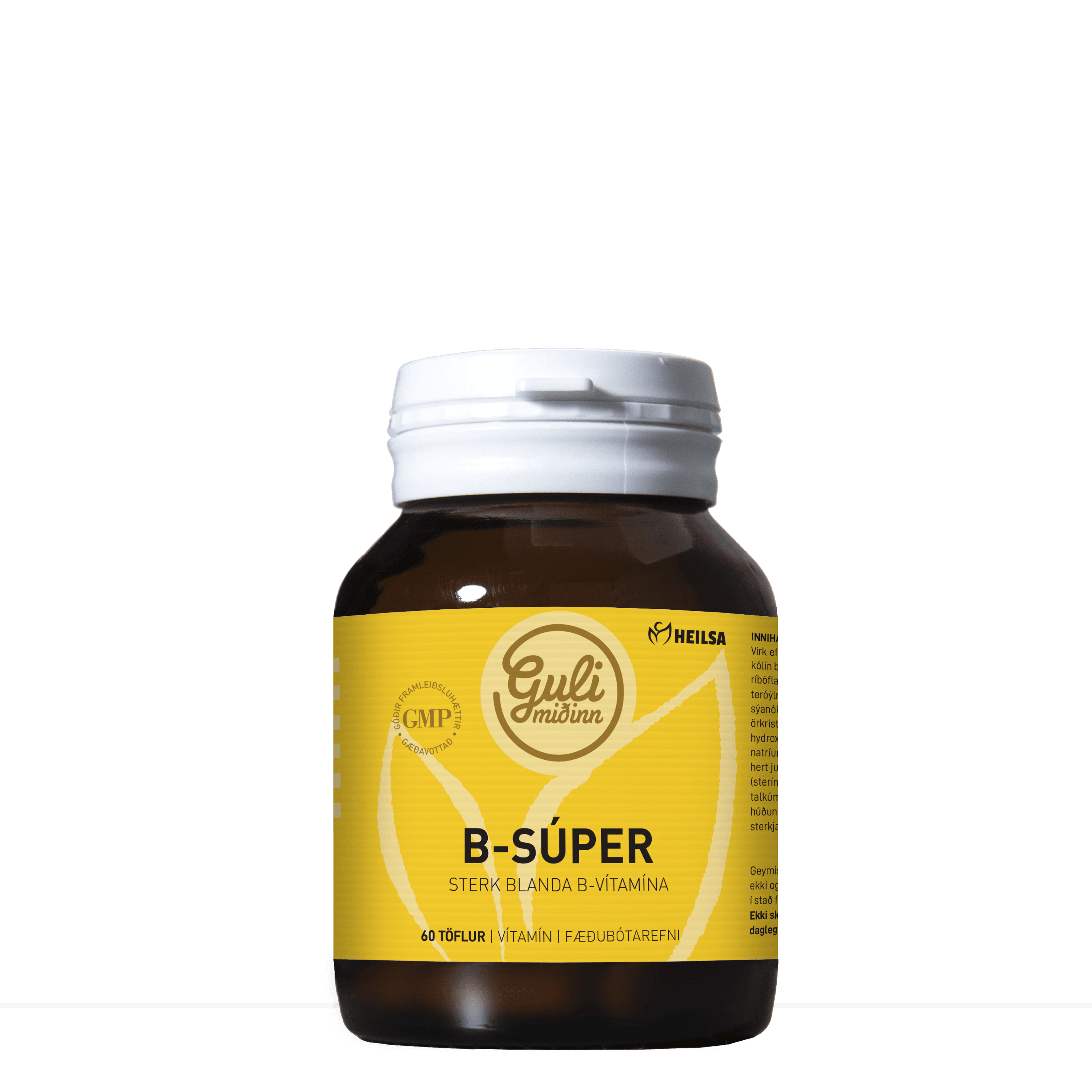 Guli Miðinn B-súper sterkar 60 töflur