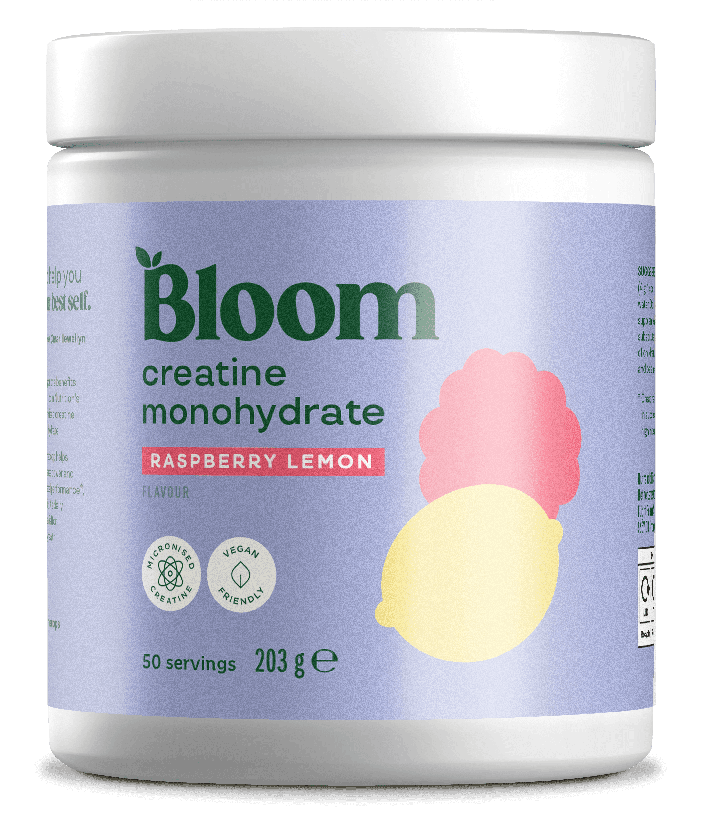 Bloom Creatine Raspberry Lemon 153g
