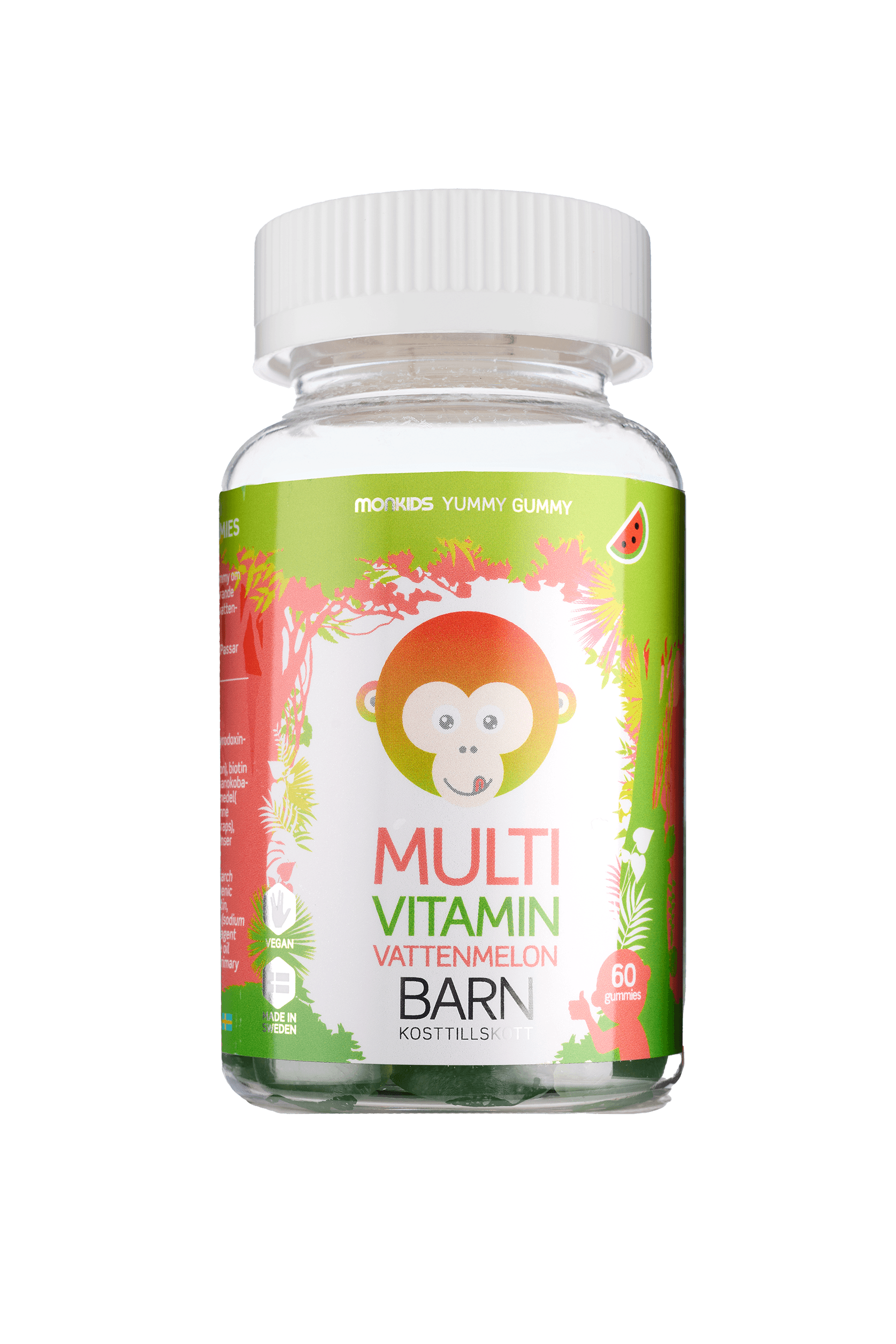 Monkids Fjölvítamín Vatnsmelónu 60stk