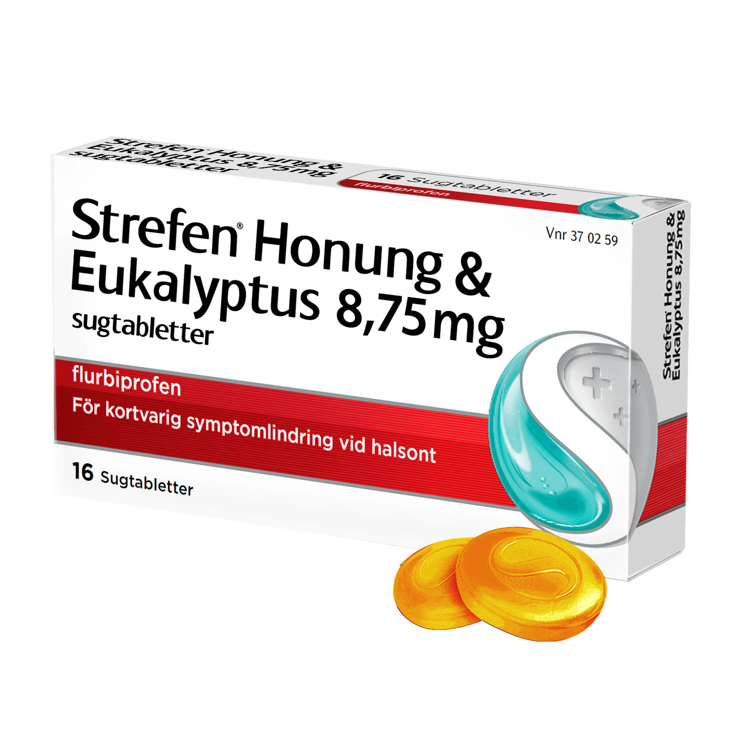 Strefen Honung & Eukalyptus, sogtfl 8,75 mg 16 stk