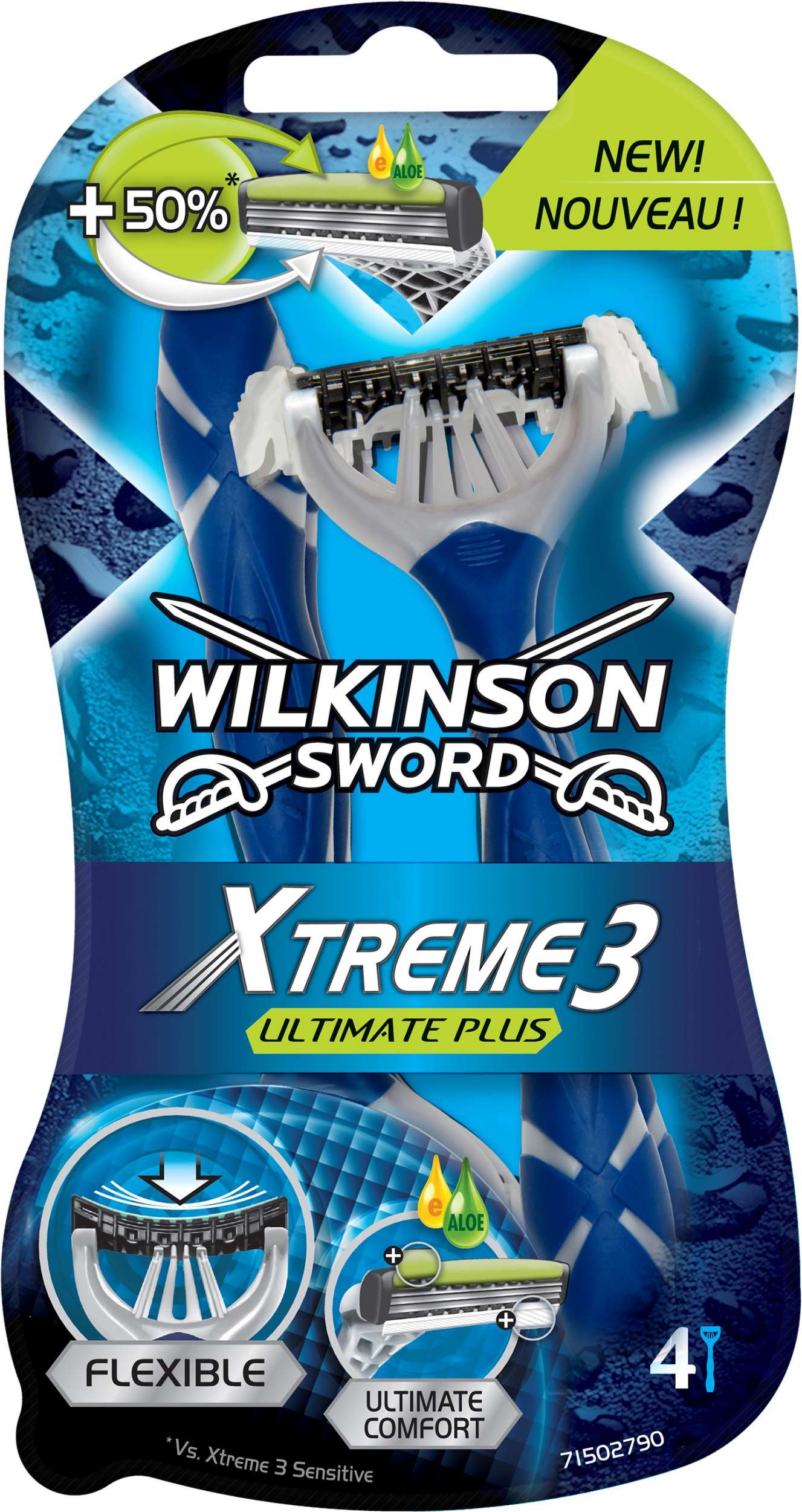 WILKINSON Xtreme 3 Ultimate Plus 4stk