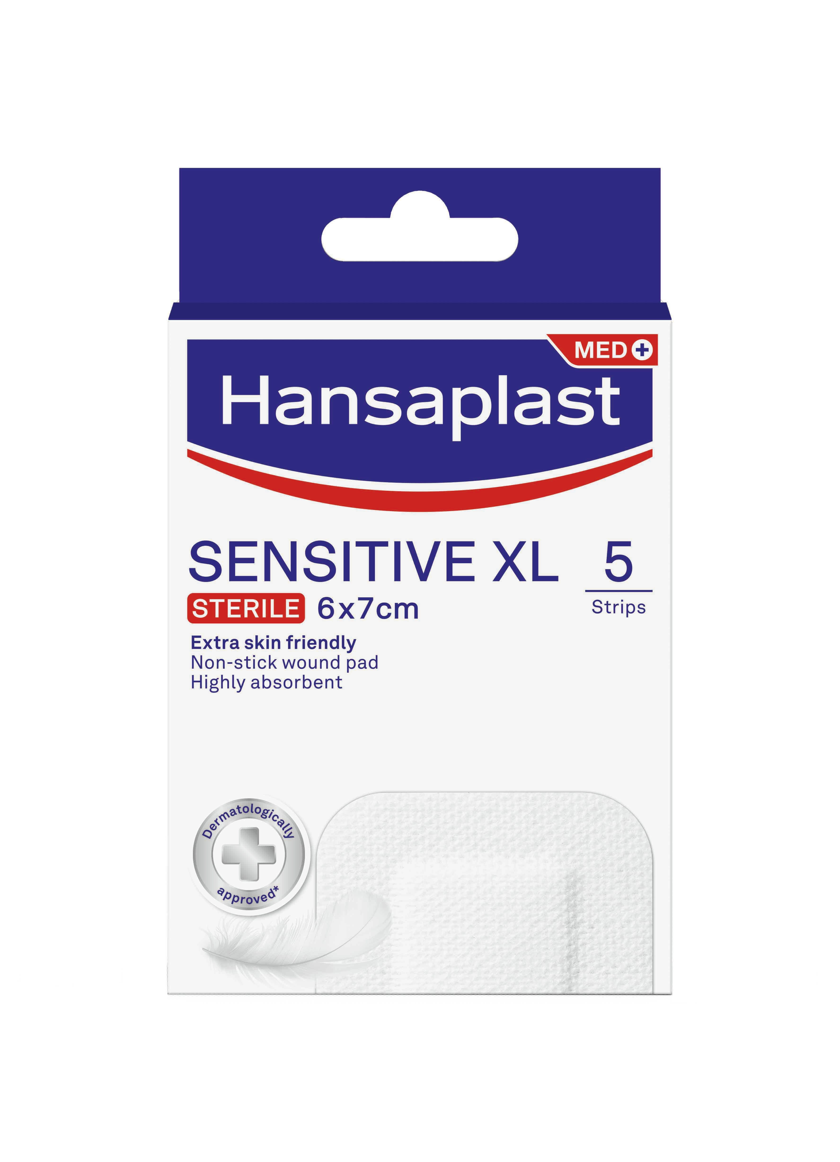 Hansaplast Sensitive XL 5stk 6cmx7cm