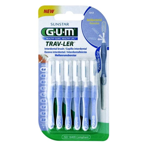 GUM Millitannburstar 0.6mm Ljósfjólublár 6stk