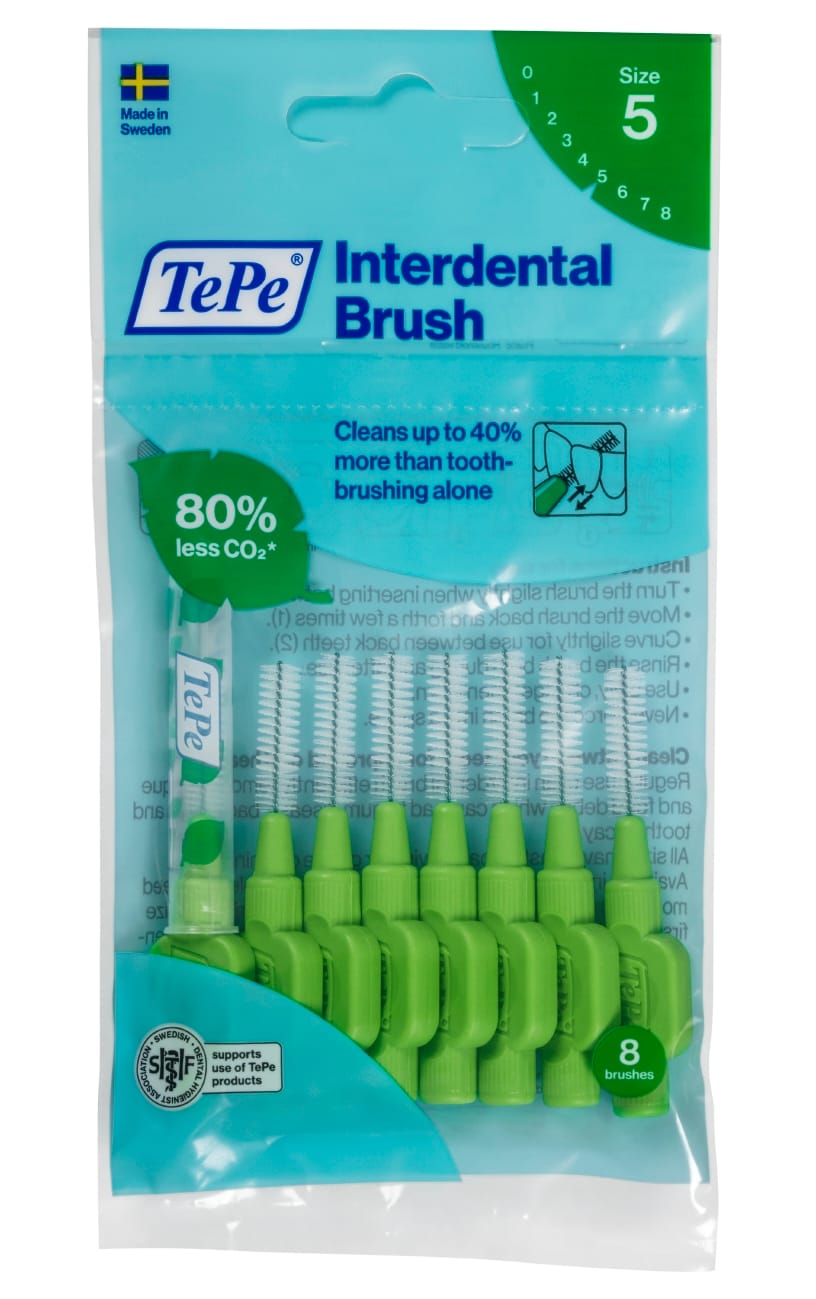 TePe Millitannburstar 0.8mm Grænn