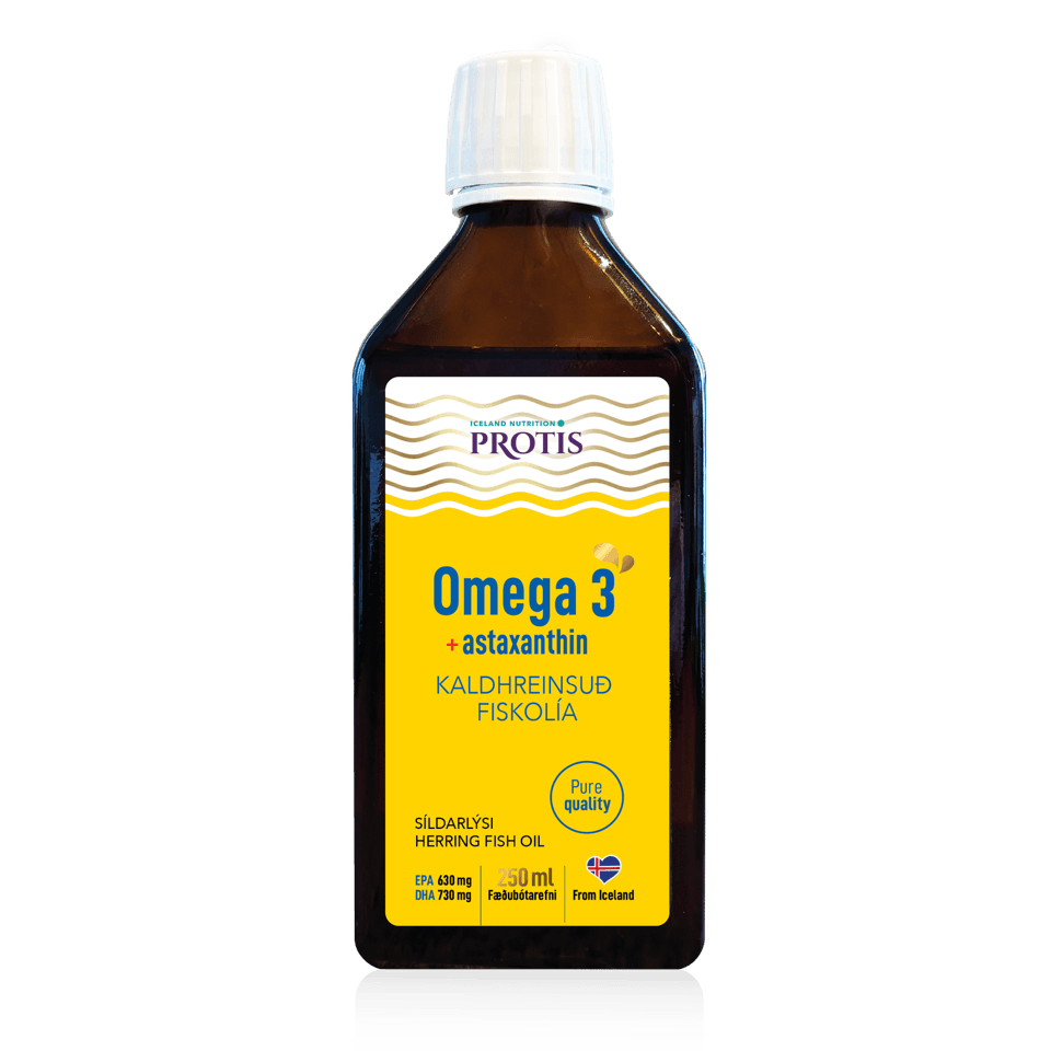 Protis Omega 3 fiskolía með Astaxanthin 250ml