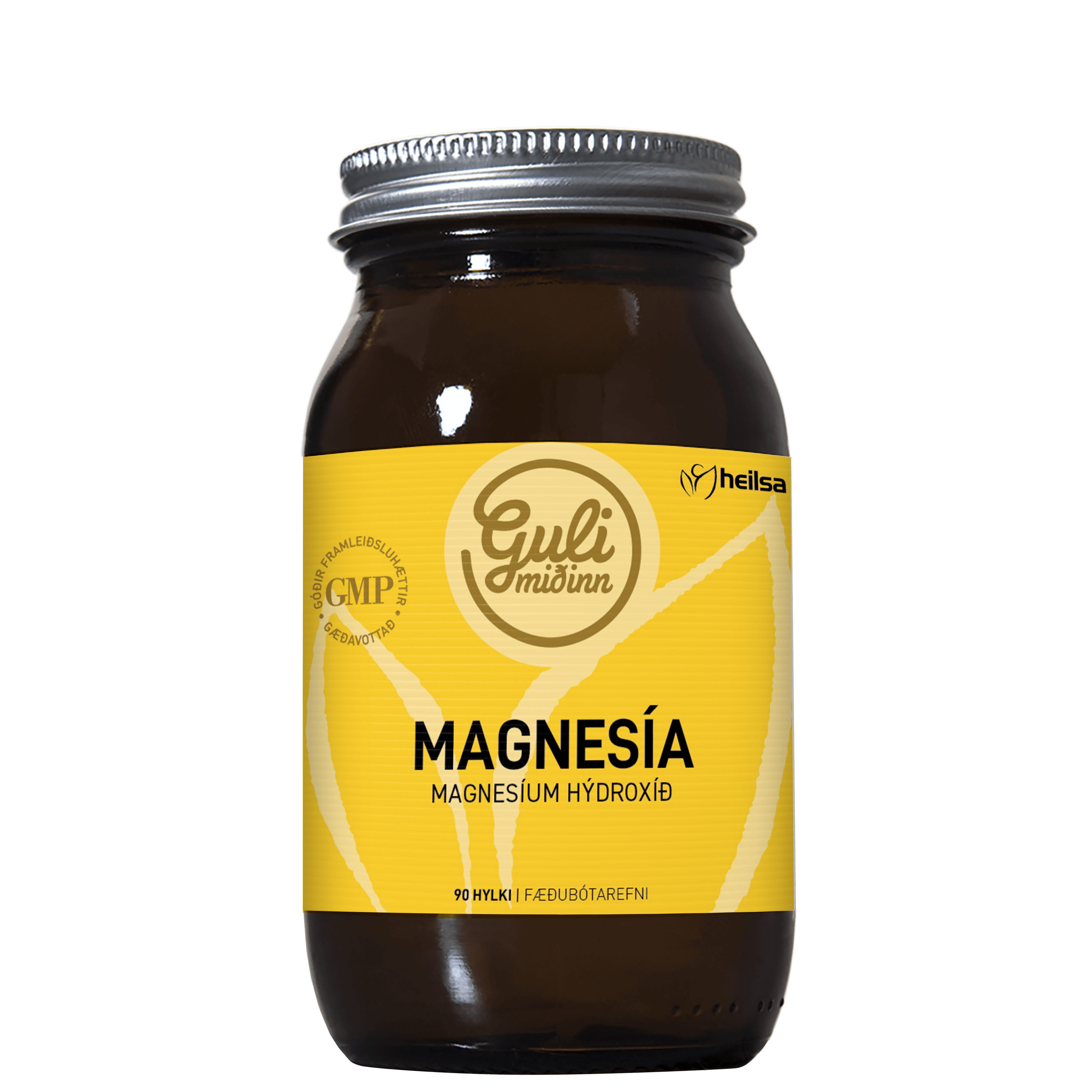 Guli Miðinn Magnesíum Hydroxíð 90 Hylki