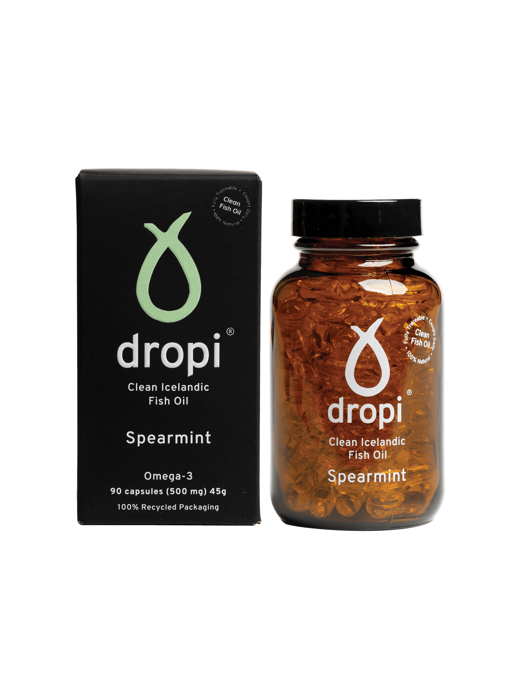 Dropi Lýsi Spearmint 90 Hylki