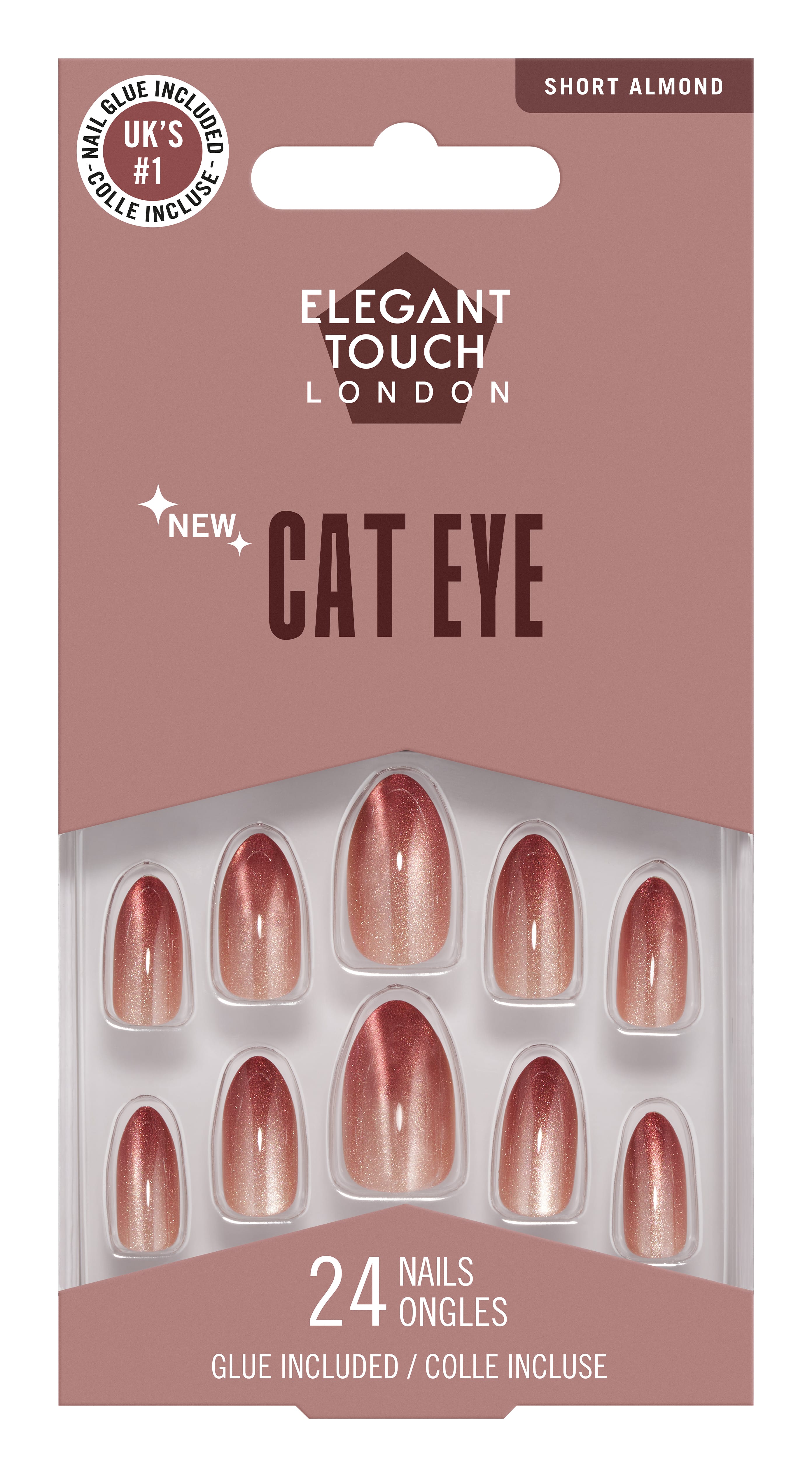 Elegant Touch Cat eye Glittering Chestnut