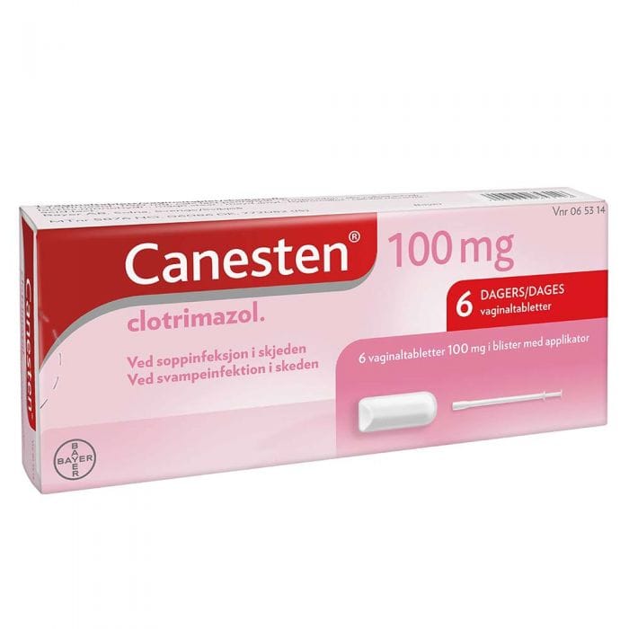 Canesten+ sk-tfl 100 mg 6 stk +stjaka