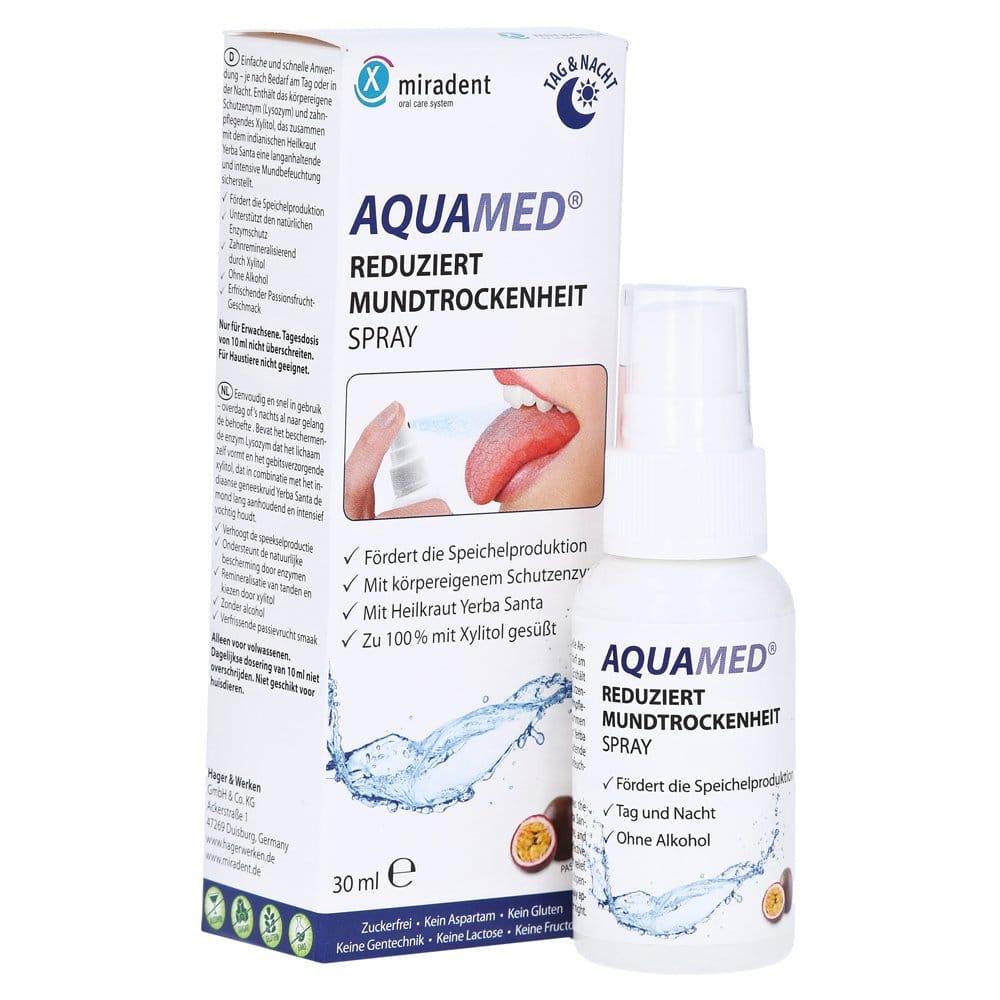 MIRADENT Aquamed Munnsprey við Munnþurrki 30ml