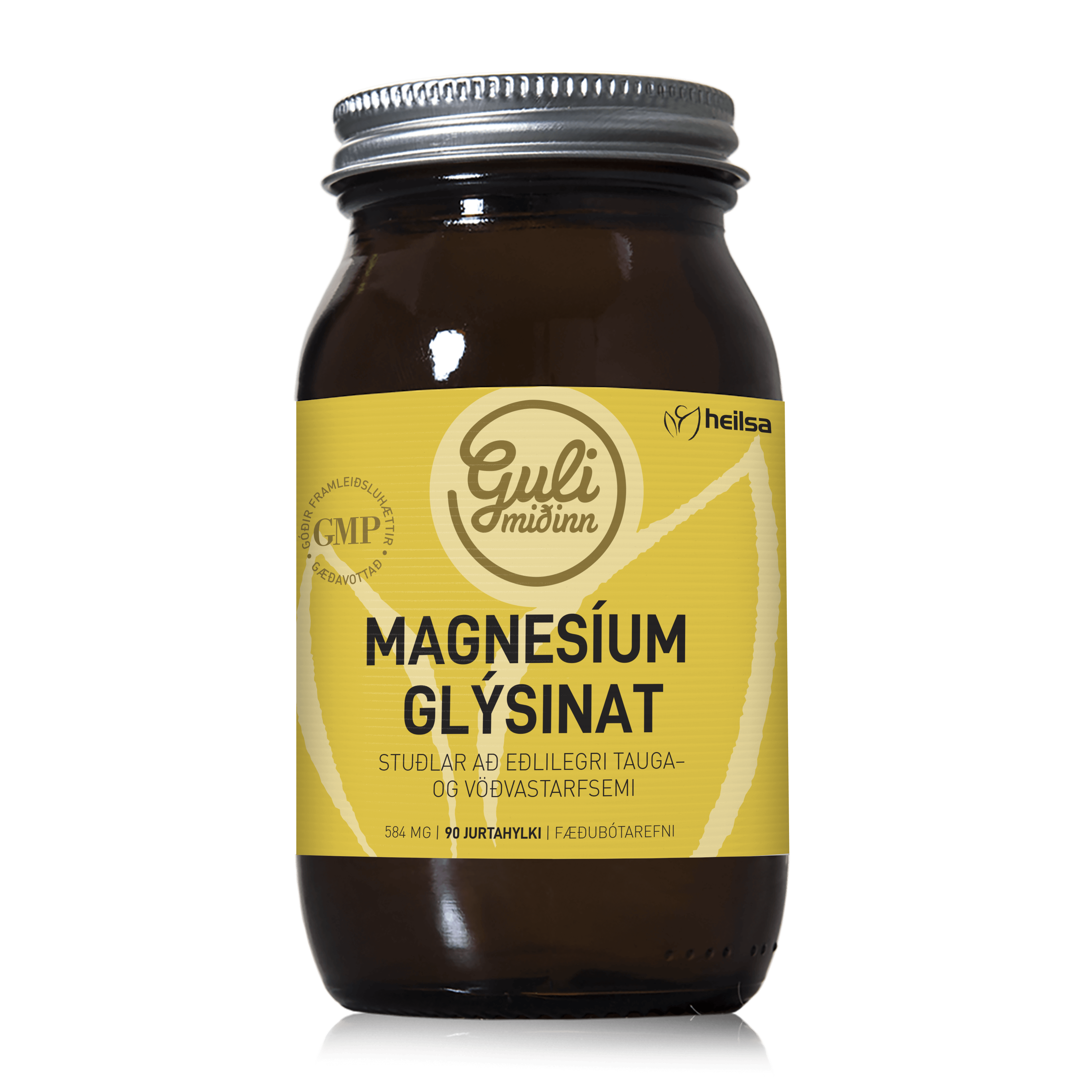 Guli Miðinn Magnesíum Glýsinat 90 hylki