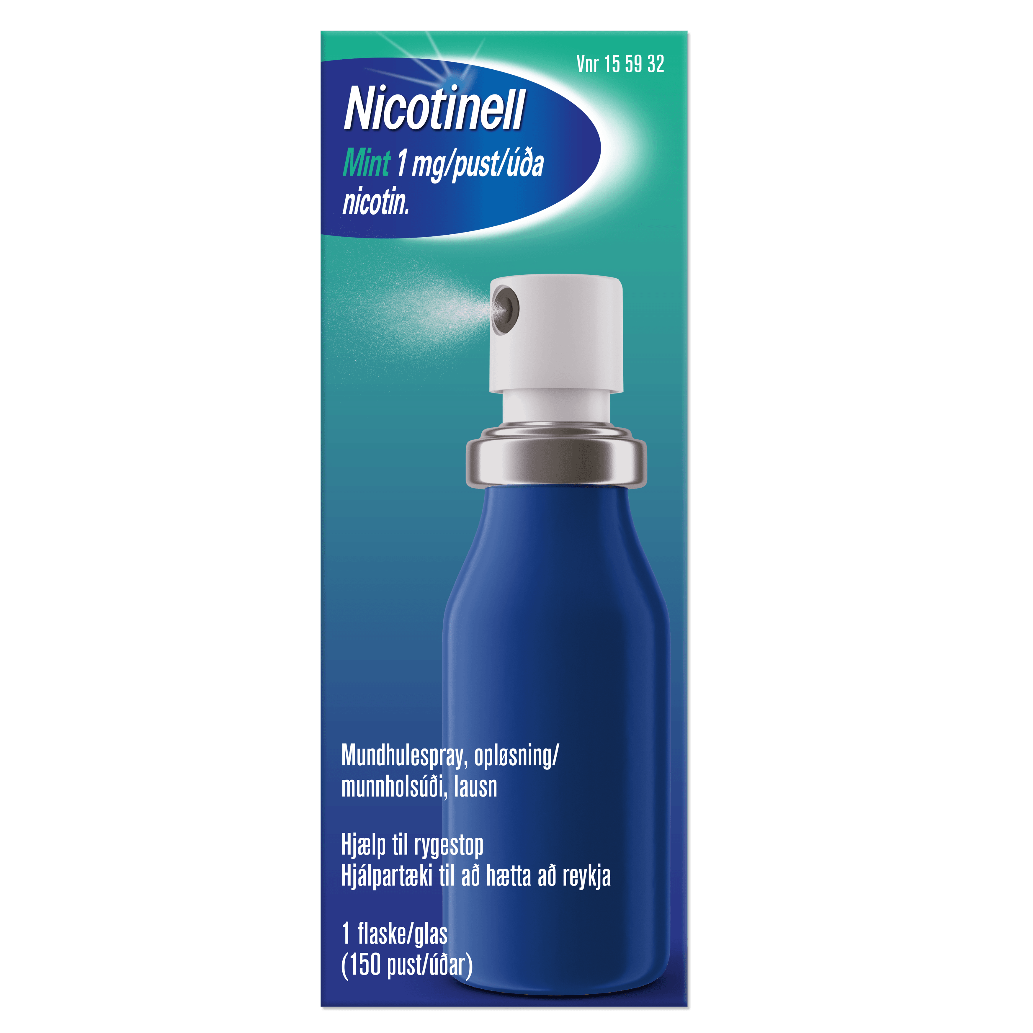 Nicotinell Mint, munnholsúði 1 mg 150 úða.sk