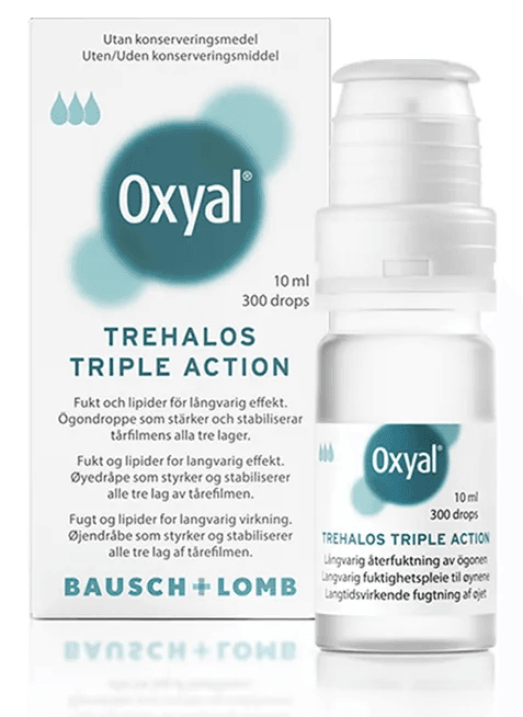 Oxyal Trehalos Triple Action augndropar 10 ml.