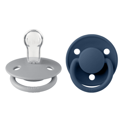 BIBS De Lux Cloud/Steel Blue Silicone One size